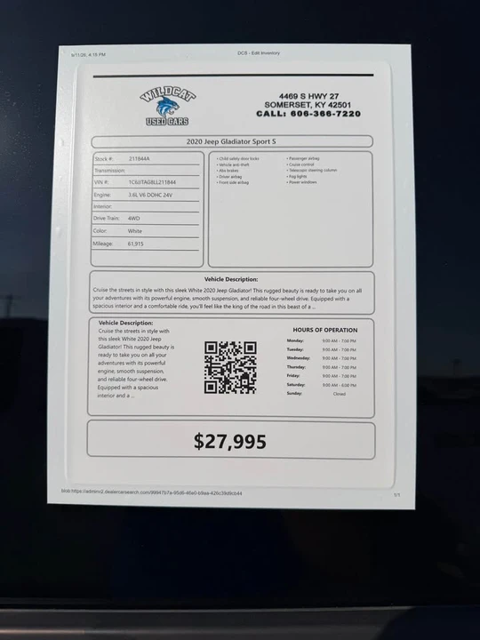 2020 Jeep JT Gladiator - Image 11 of 11