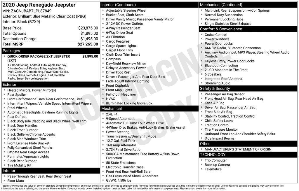 2020 Jeep Renegade - Image 4 of 12