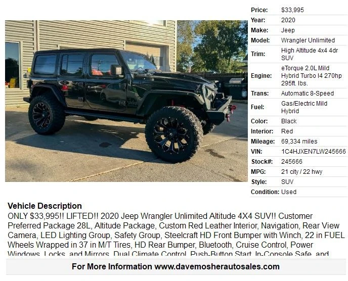 2020 Jeep JL Wrangler - Image 2 of 20