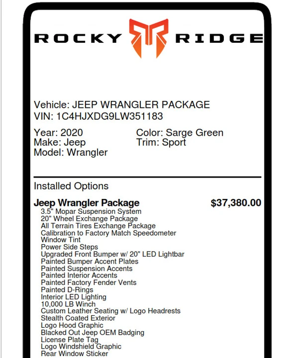 2020 Jeep JL Wrangler - Image 9 of 9