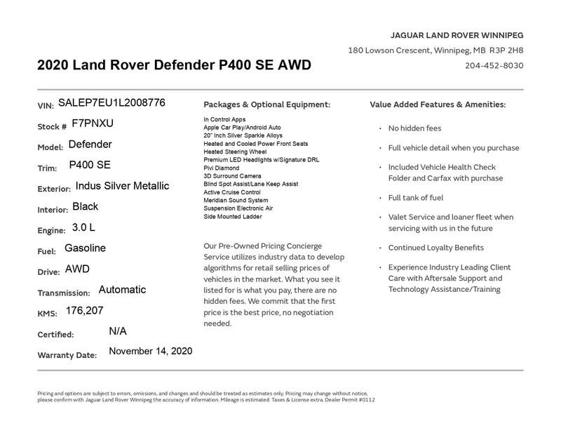 2020 Land Rover Defender L663 - Image 2 of 20