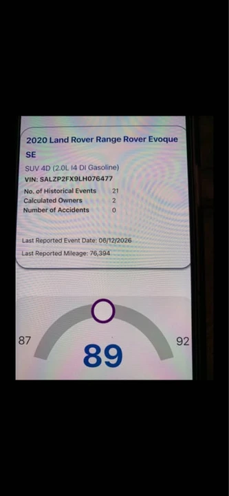 2020 Land Rover Range Rover Evoque 2nd Gen - Image 12 of 12