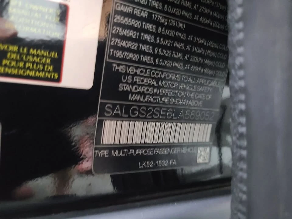 2020 Land Rover Range Rover L405 - Image 3 of 20
