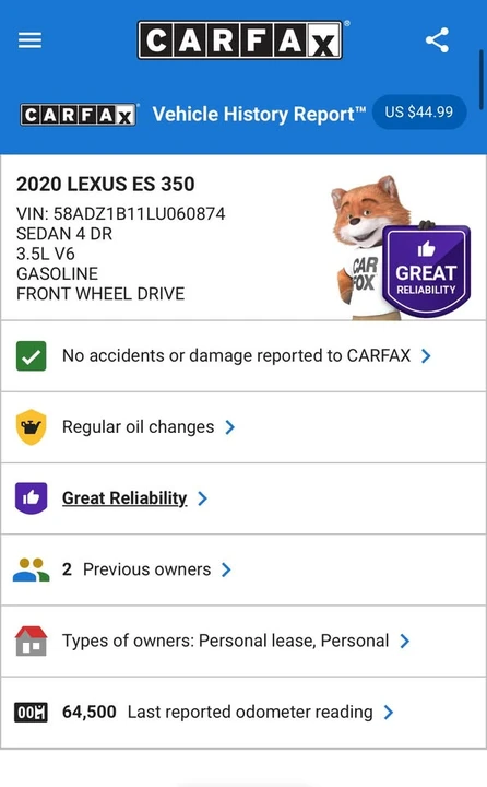 2020 Lexus ES 7th Gen - Image 15 of 15