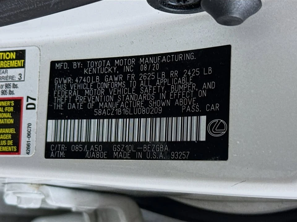 2020 Lexus ES 7th Gen - Image 17 of 19