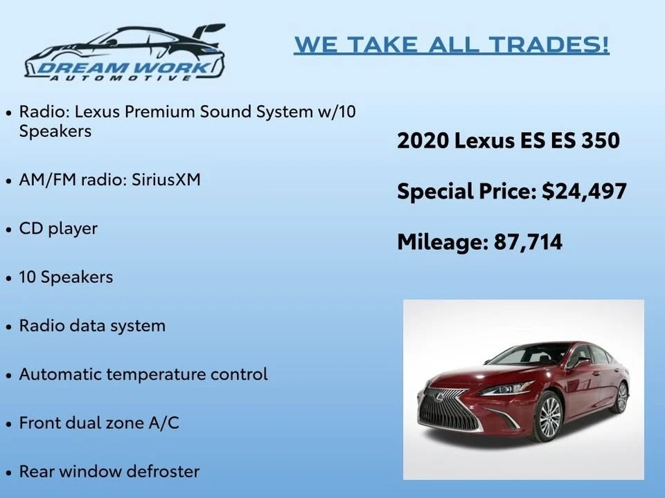 2020 Lexus ES 7th Gen - Image 2 of 20