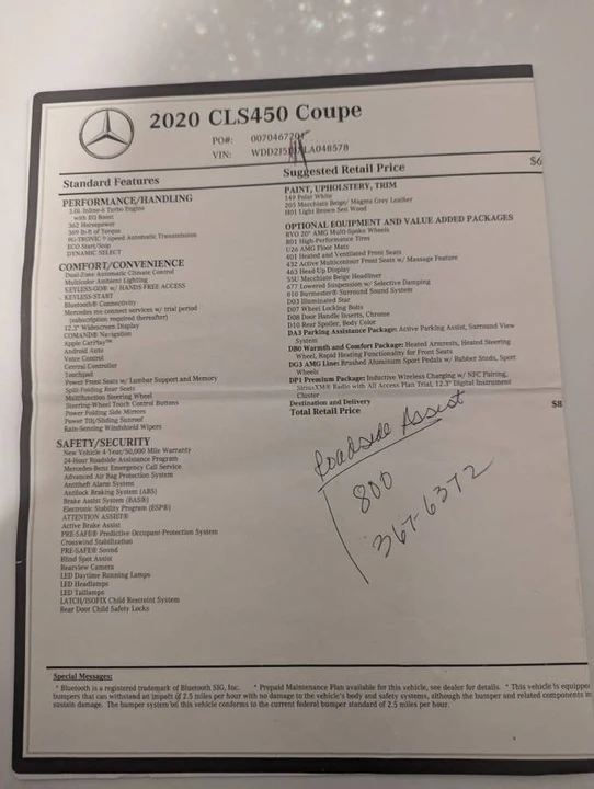 2020 Mercedes-Benz C257 CLS-Class - Image 11 of 12