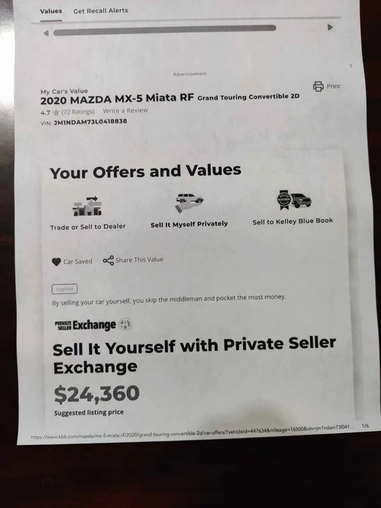 2020 Mazda ND MX-5 Miata - Image 14 of 15