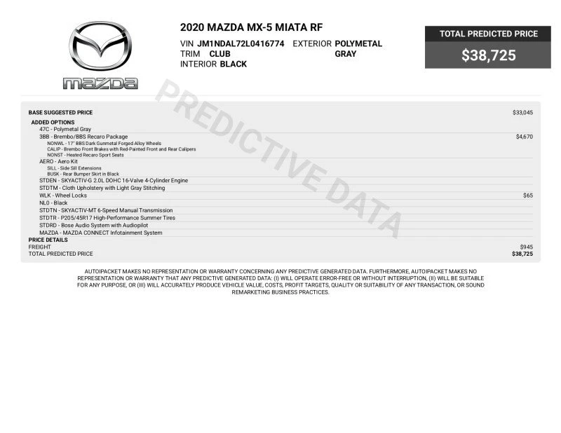 2020 Mazda ND MX-5 Miata - Image 3 of 19
