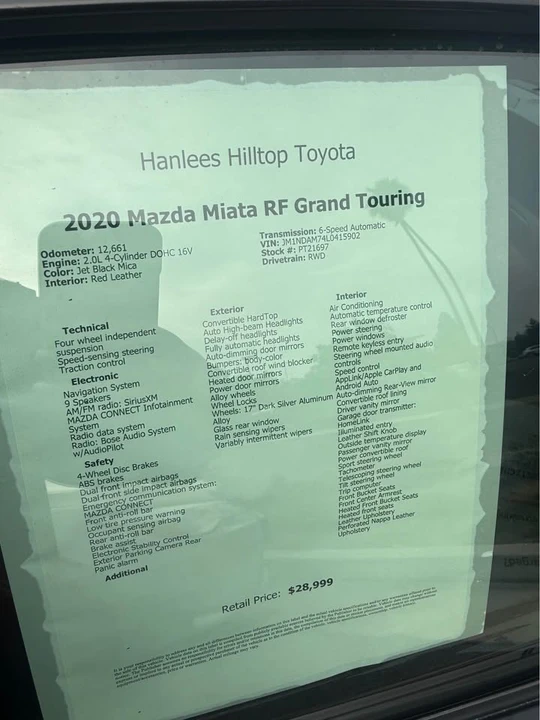 2020 Mazda ND MX-5 Miata - Image 4 of 4