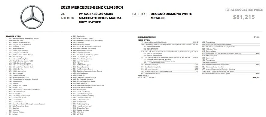 2020 Mercedes-Benz C257 CLS-Class - Image 20 of 20