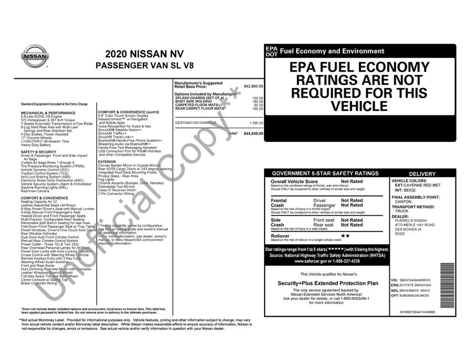 2020 Nissan NV3500 - Image 4 of 21