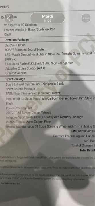 2020 Porsche 992 Carrera 4S - Image 14 of 15