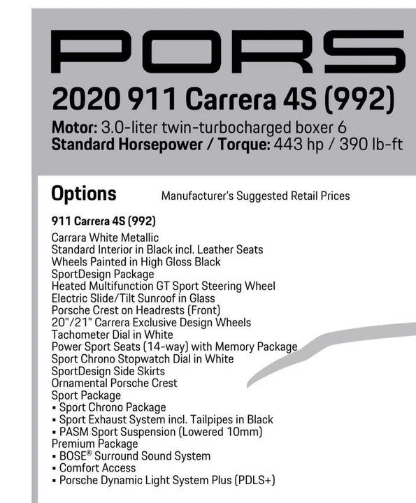 2020 Porsche 992 Carrera 4S - Image 20 of 20