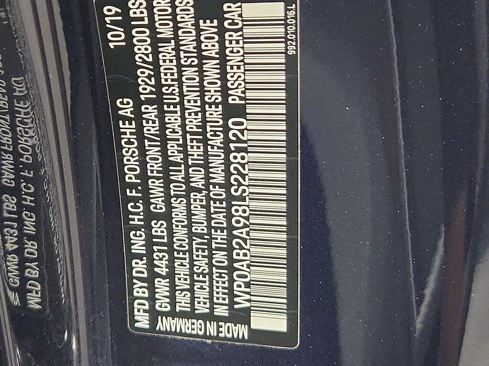 2020 Porsche 992 Carrera 4S - Image 28 of 31