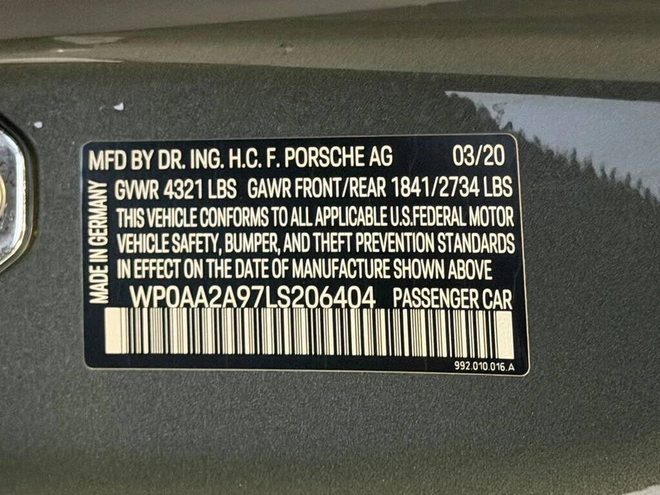 2020 Porsche 992 Carrera - Image 25 of 26