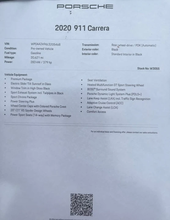 2020 Porsche 992 Carrera - Image 15 of 15