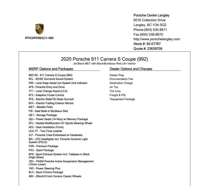 2020 Porsche 992 Carrera S - Image 16 of 17