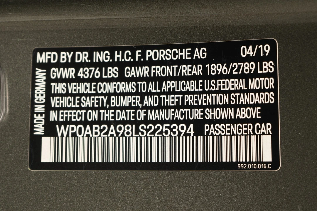 2020 Porsche 992 Carrera S - Image 20 of 21