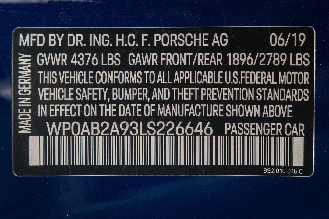 2020 Porsche 992 Carrera S - Image 20 of 21
