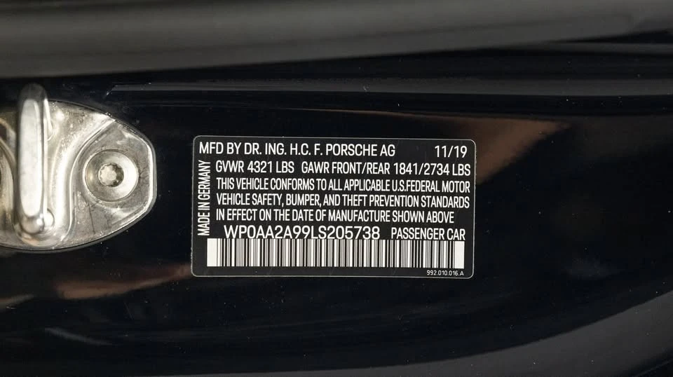 2020 Porsche 992 Carrera - Image 18 of 20