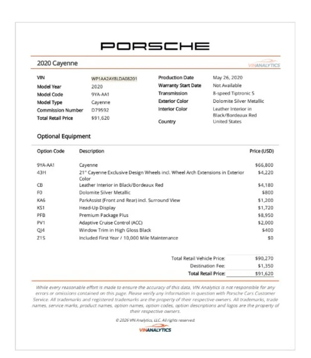 2020 Porsche 9Y0/9Y3 Cayenne - Image 7 of 12