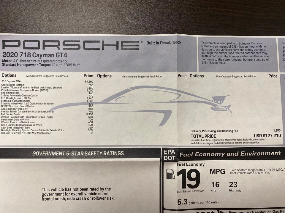 2020 Porsche 718 Cayman GT4 - Image 9 of 9