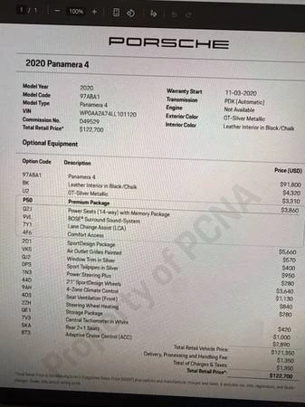 2020 Porsche 971 Panamera - Image 9 of 12