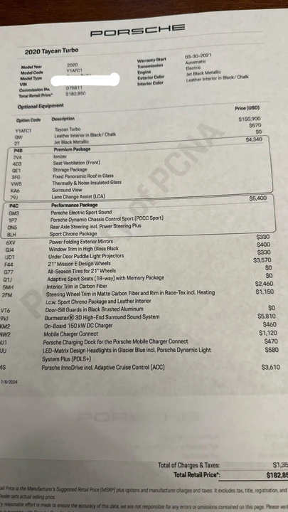 2020 Porsche Taycan Turbo - Image 11 of 11