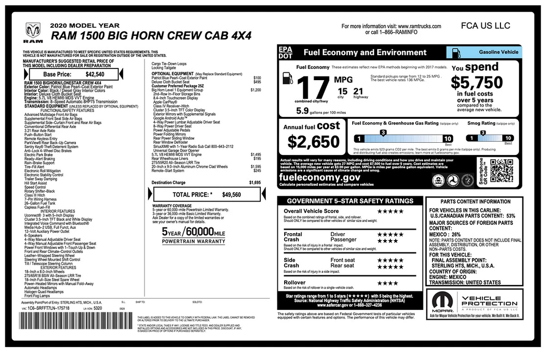 2020 Ram 1500 2nd Gen - Image 2 of 31
