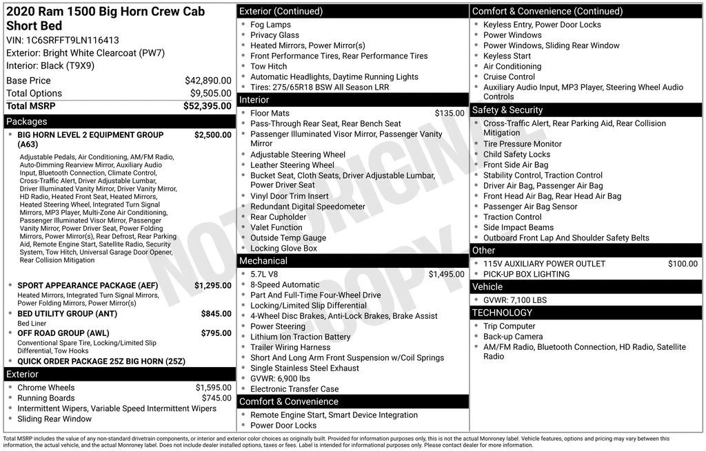 2020 Ram 1500 2nd Gen - Image 2 of 2