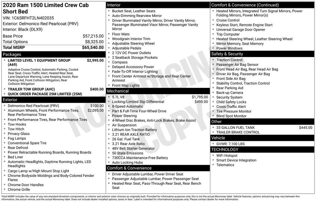2020 Ram 1500 2nd Gen - Image 6 of 12