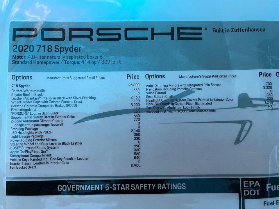 2020 Porsche 718 Boxster Spyder - Image 9 of 9