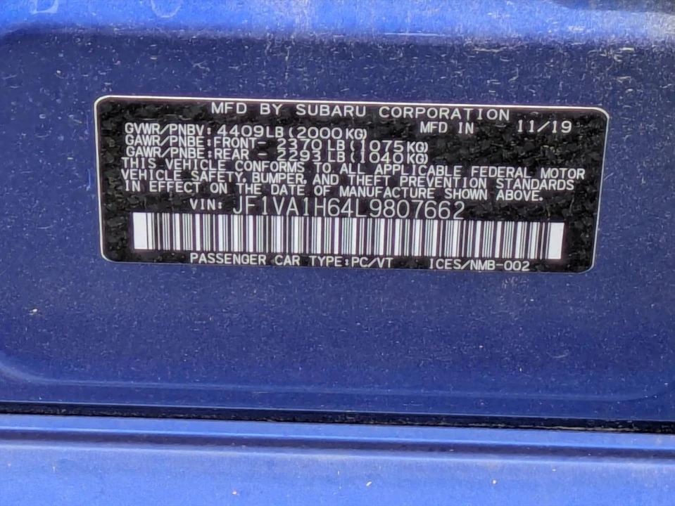 2020 Subaru Impreza WRX 4th Gen - Image 15 of 15