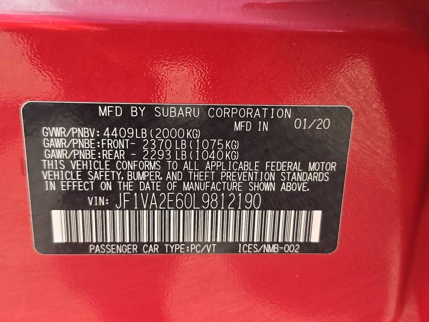 2020 Subaru Impreza WRX STi 4th Gen - Image 25 of 26