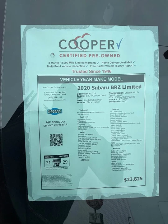 2020 Subaru BRZ 1st Gen - Image 5 of 6