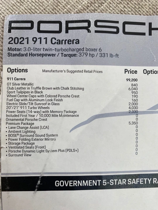 2021 Porsche 992 Carrera - Image 9 of 9