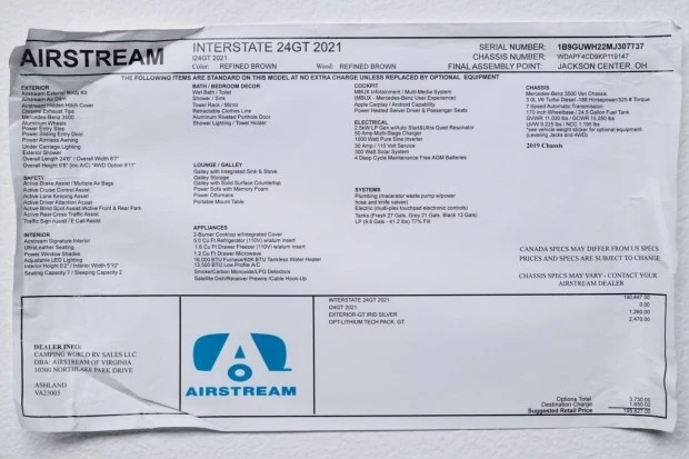 2021 Airstream - Image 9 of 9