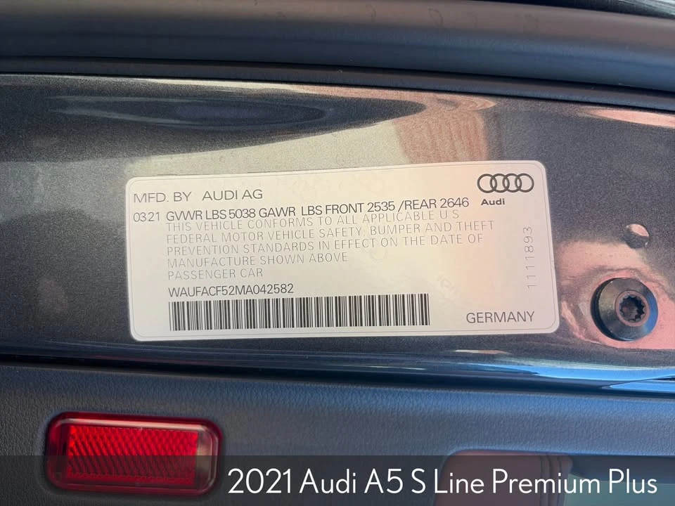 2021 Audi B9 A5 - Image 20 of 20