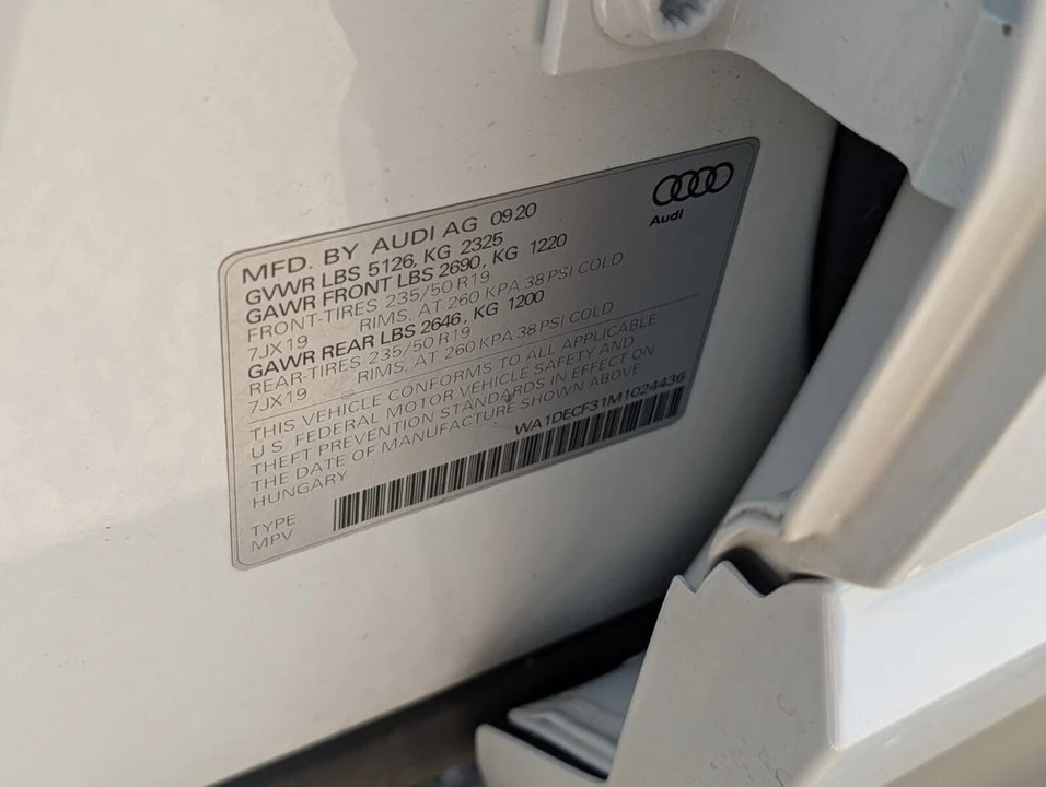 2021 Audi F3 Q3 - Image 19 of 21