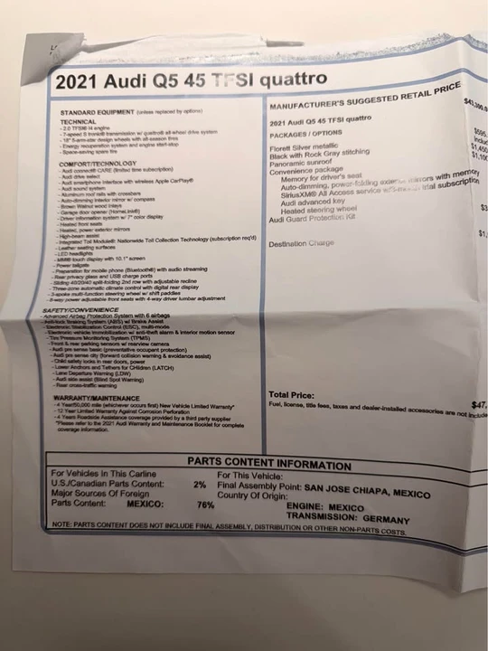 2021 Audi FY Q5 - Image 8 of 8