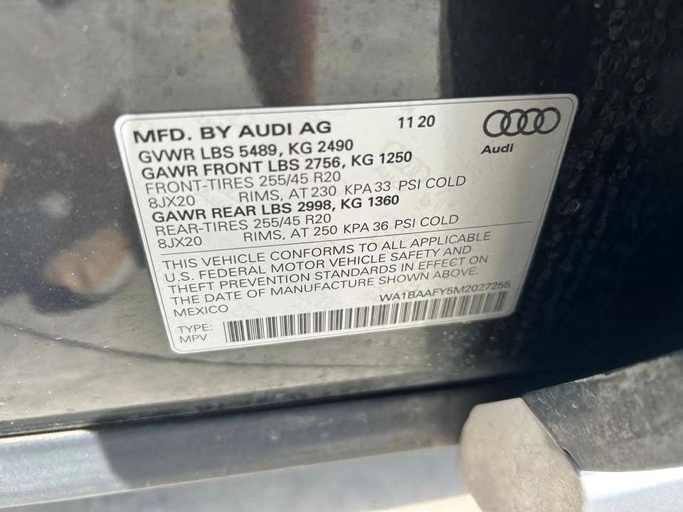 2021 Audi FY Q5 - Image 9 of 20