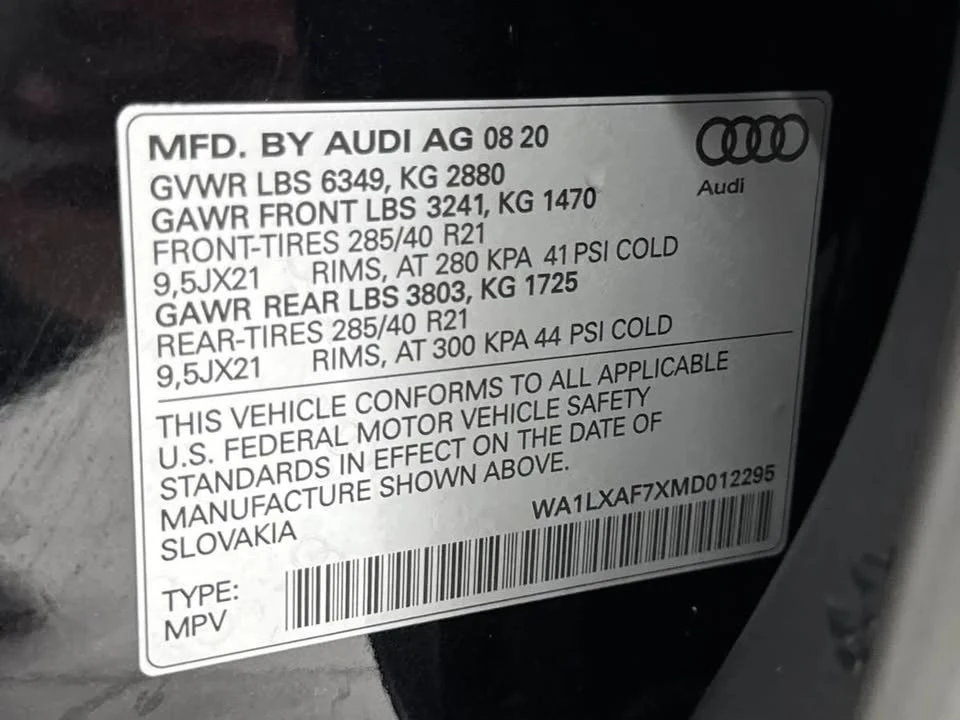 2021 Audi 4M Q7 - Image 20 of 20