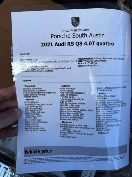 2021 Audi RS Q8 - Image 8 of 17