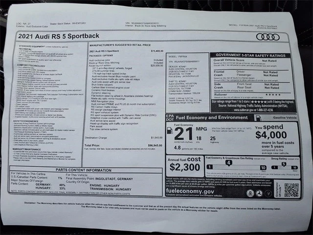 2021 Audi B9 RS5 - Image 3 of 21