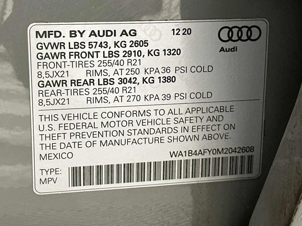 2021 Audi FY SQ5 - Image 15 of 15