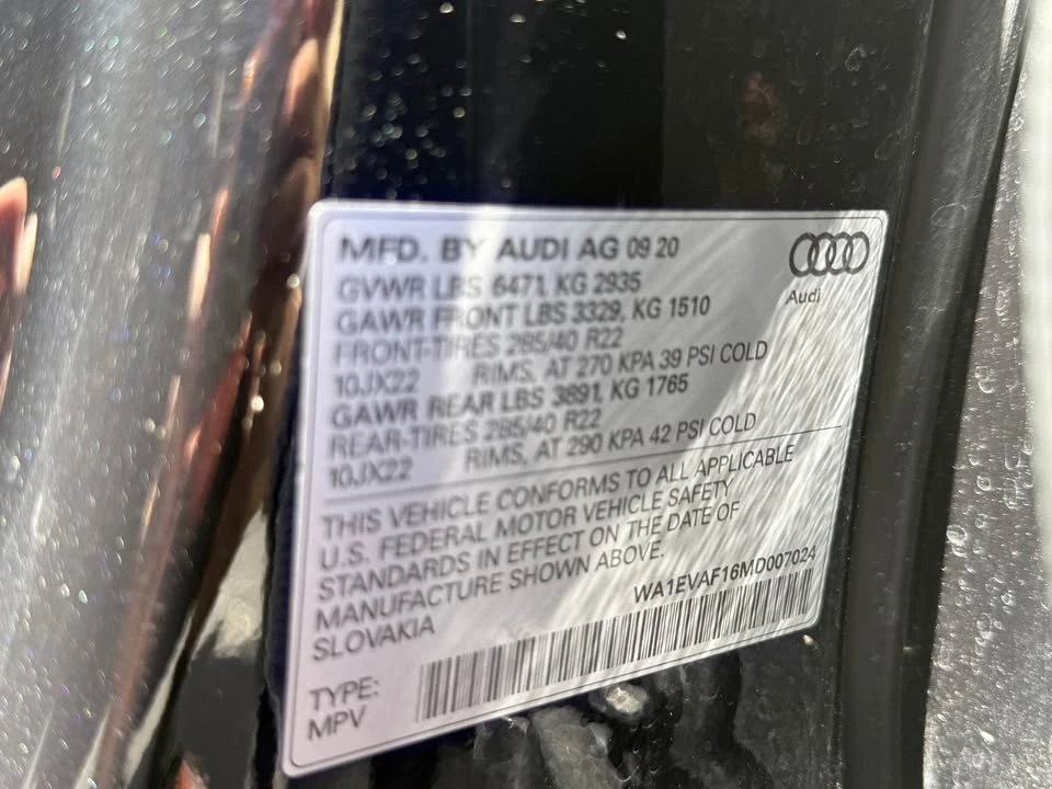 2021 Audi SQ8 - Image 7 of 7