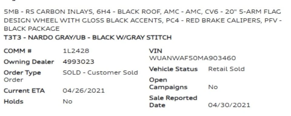 2021 Audi B9 RS5 - Image 8 of 20