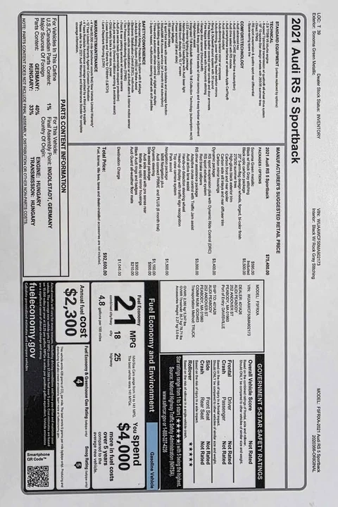 2021 Audi B9 RS5 - Image 8 of 8