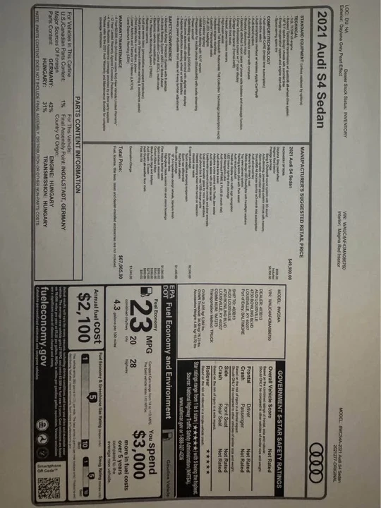 2021 Audi B9 S4 - Image 18 of 20